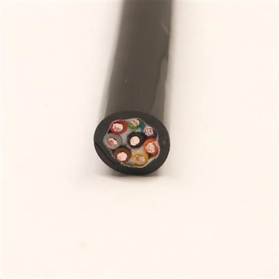 Onderzeese 8-geleider blote koperen waterdichte stroomkabel 1,5 mm gestrande kernen PP TPU-jas 300 V/500 V ROV's onderwater